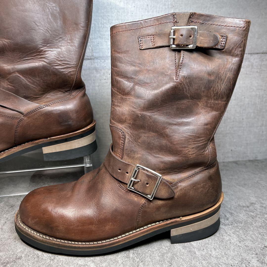 大人気【Hawkins】エンジニアブーツ/オイルド加工/廃盤/ワークブーツ/茶色