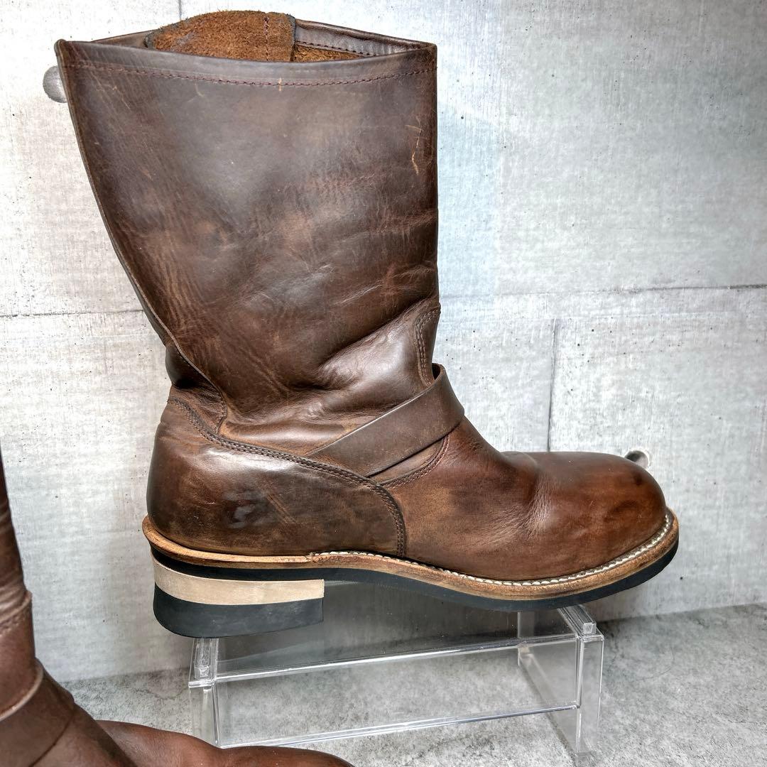 大人気【Hawkins】エンジニアブーツ/オイルド加工/廃盤/ワークブーツ/茶色