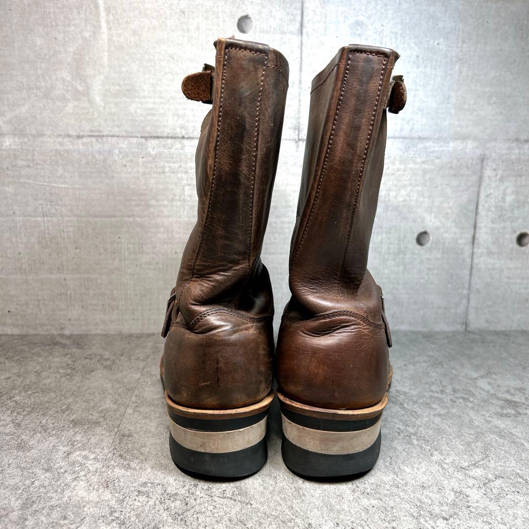 大人気【Hawkins】エンジニアブーツ/オイルド加工/廃盤/ワークブーツ/茶色