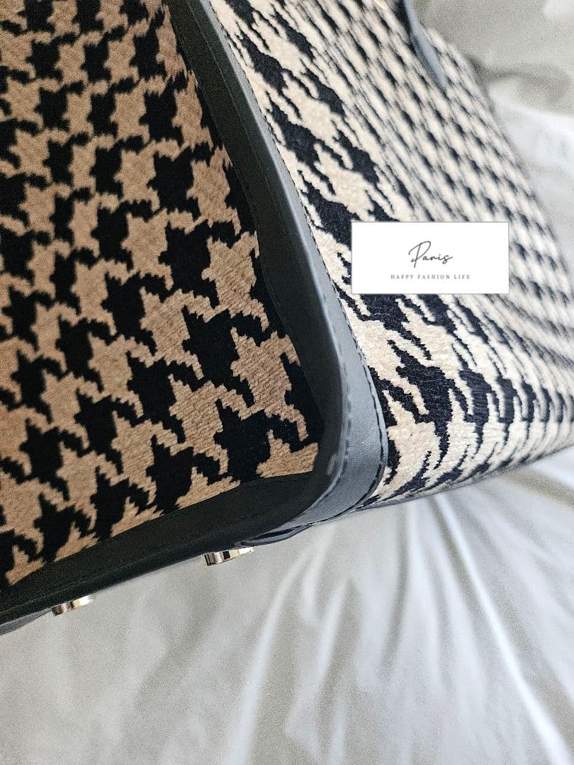 【kate spade】 ハウンドトゥース トートバッグ