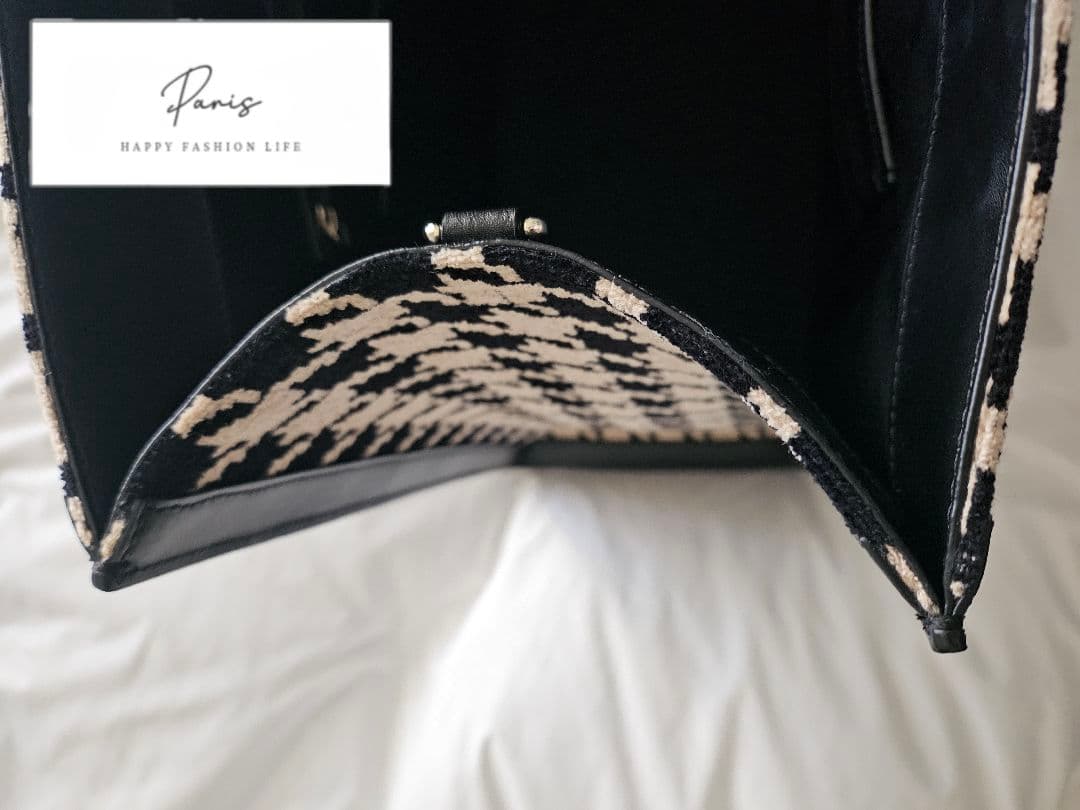 【kate spade】 ハウンドトゥース トートバッグ