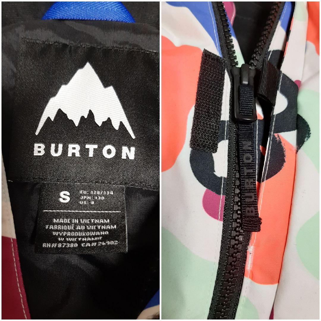美品　キッズ　BURTON スノーウェア S 花柄 撥水 防寒