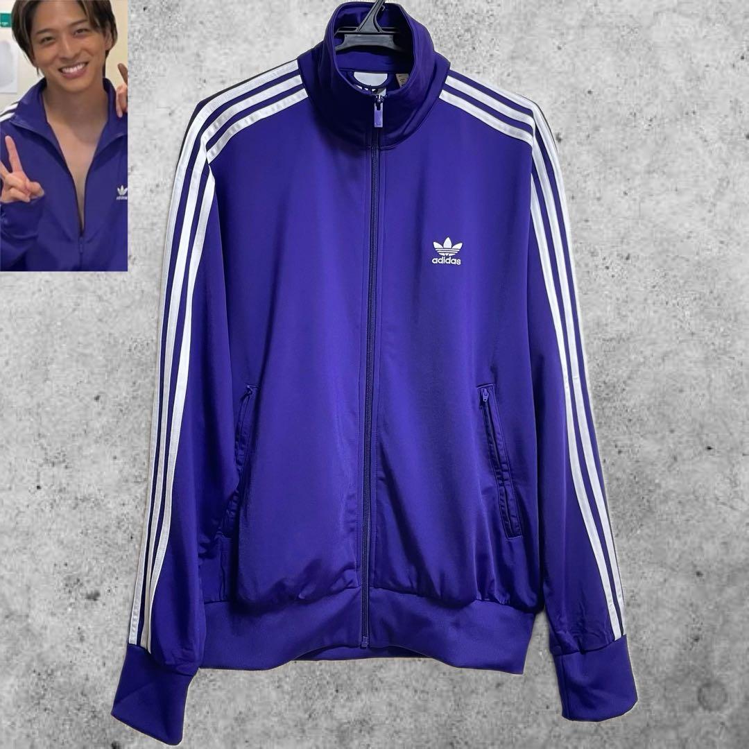XL adidas ファイヤーバード トラックトップ パープル　寺西拓人さん着用