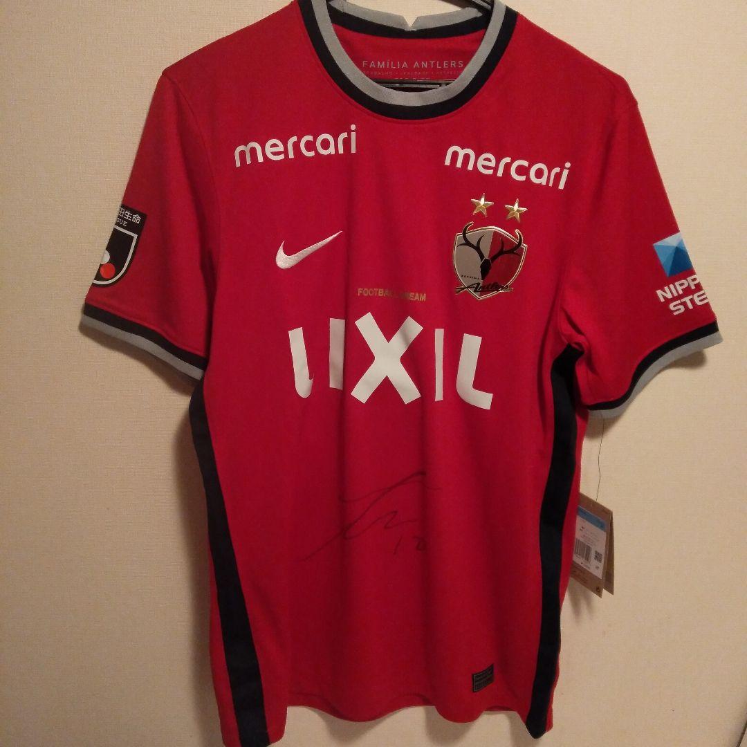 鹿島アントラーズ ユニフォーム ウェア 荒木 直筆サイン Mサイズ　2022年