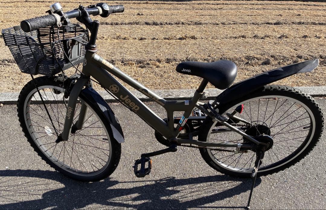 【岡山発:着払/引取(隣県届け可)】 Jeep サイクル 前カゴ付き