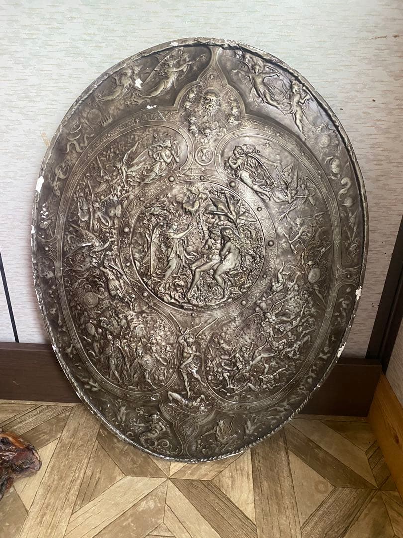 ミルトンの盾　壁掛け　特大　石膏