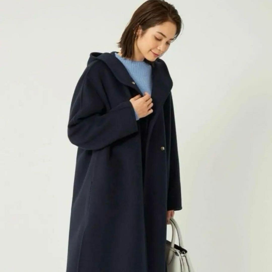 グリーンレーベル⭐️新品 フーデット ロング リバーコート