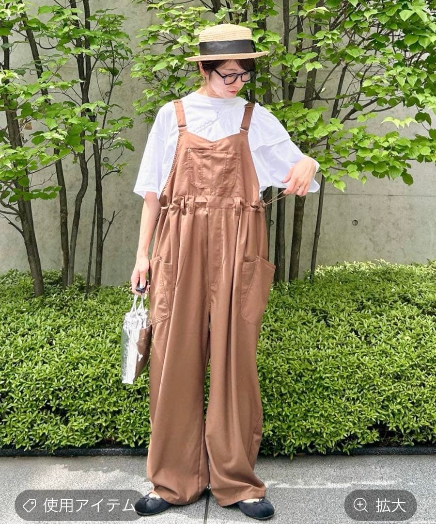 新品 ニコアンド★ラクテロサロペット