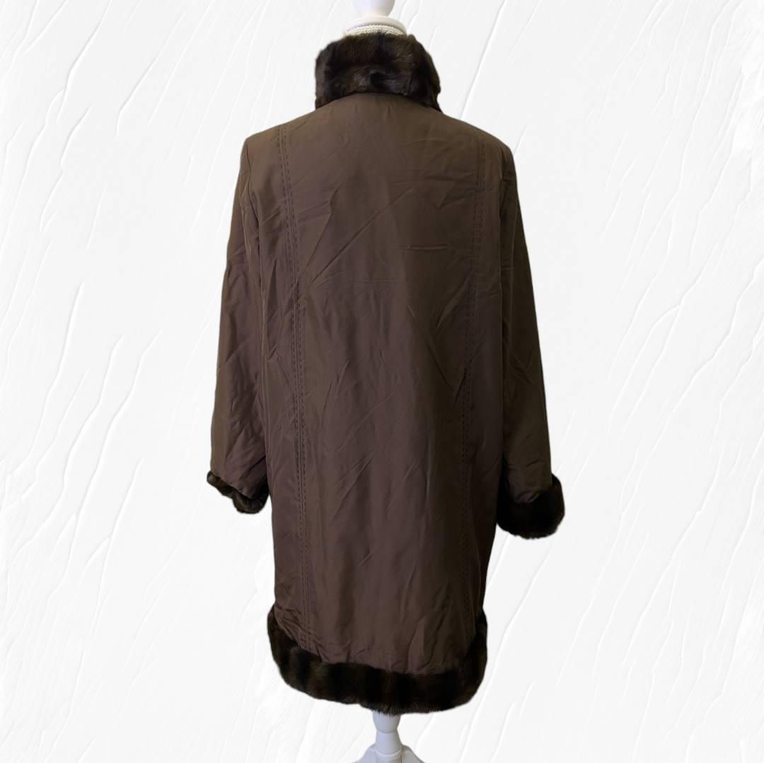 BALMAIN バルマン 毛皮 コート リバーシブル シルク１００％ ９号サイズ