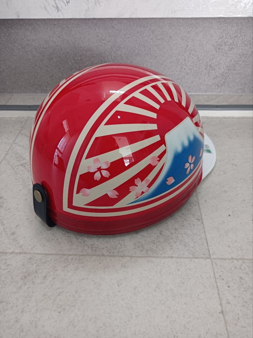 カスタムコルク半　赤✘アイボリー富士日章　桜花