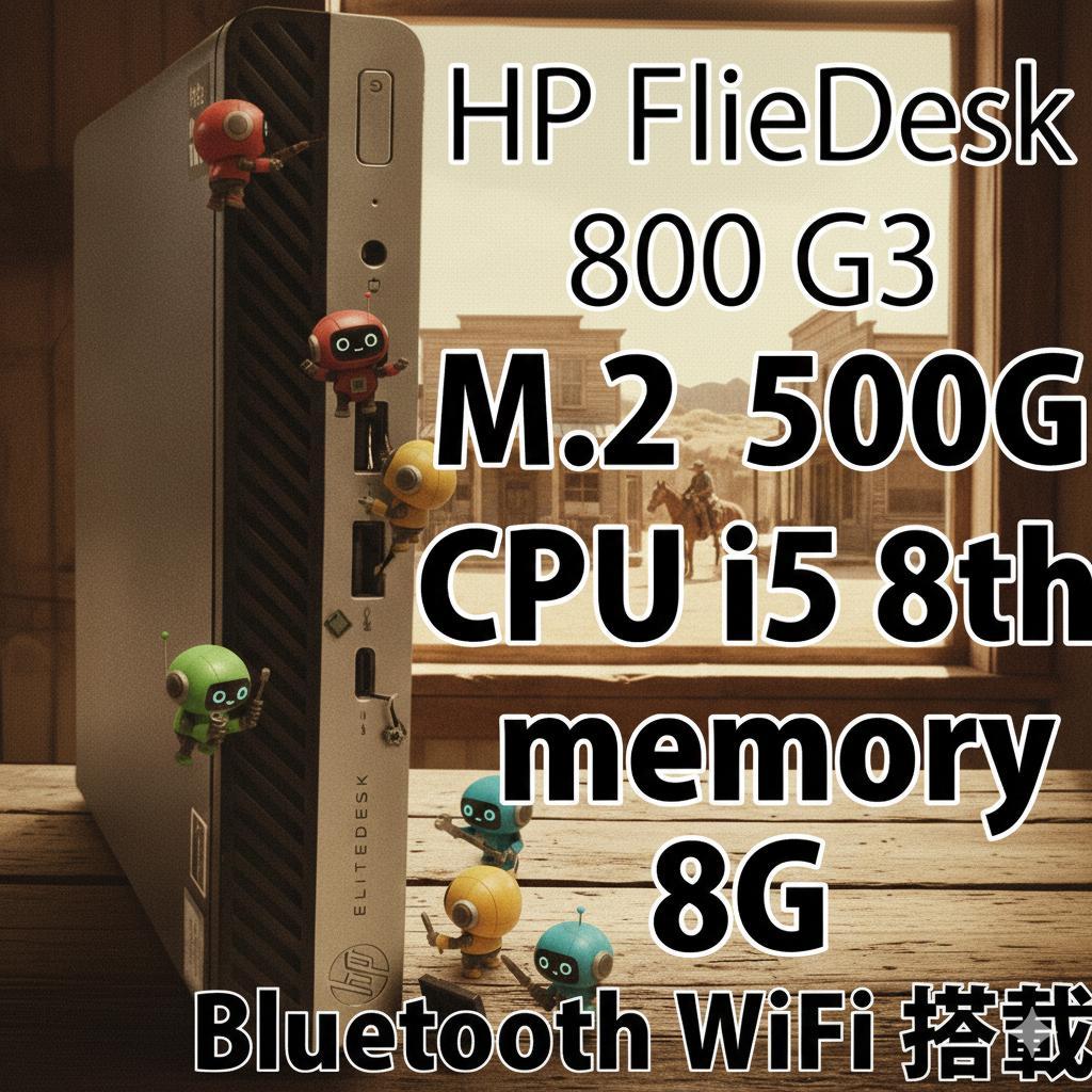 HP FlieDesk 800 G3 ミニPC M.2 500G