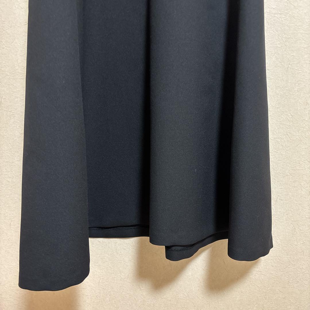 Maglie for white 黒 Vネック ワンピース Aライン 裏地付17