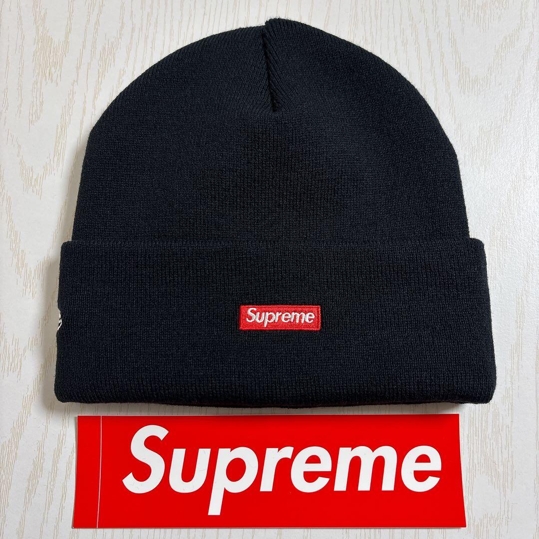 Supreme NEW ERA ニット帽　ビーニー　Sロゴ ブラック　黒