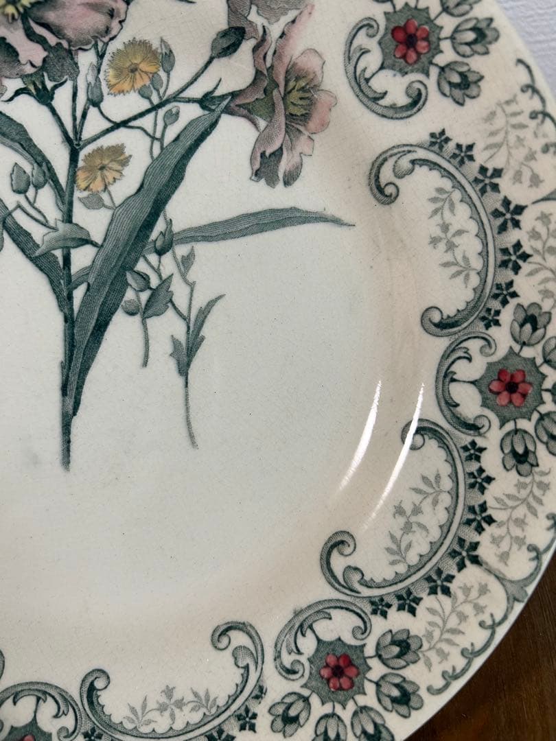 希少 ショワジールロワ 切り花 フランスアンティーク 平皿