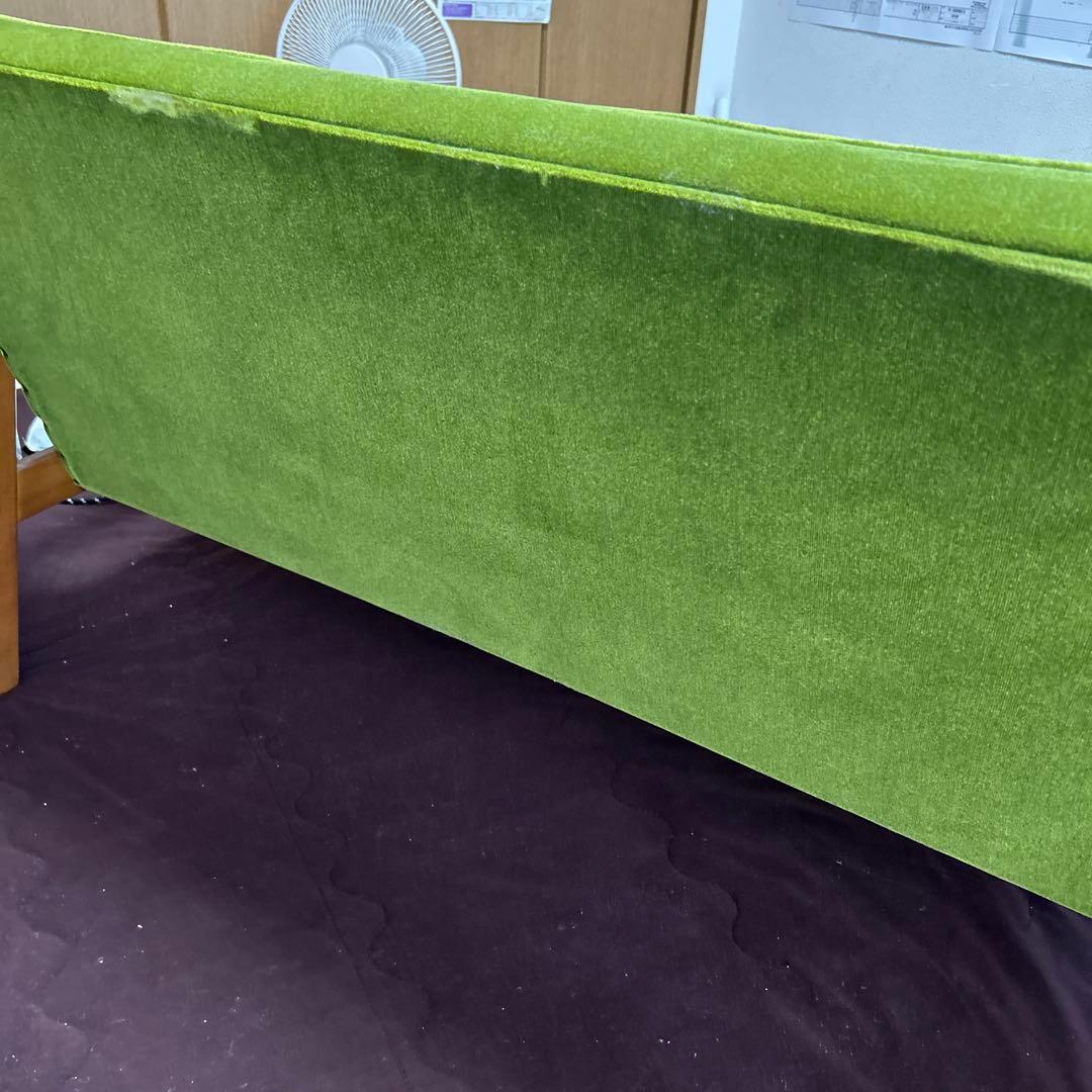 カリモク６０　Kチェア２シーターモケットグリーン