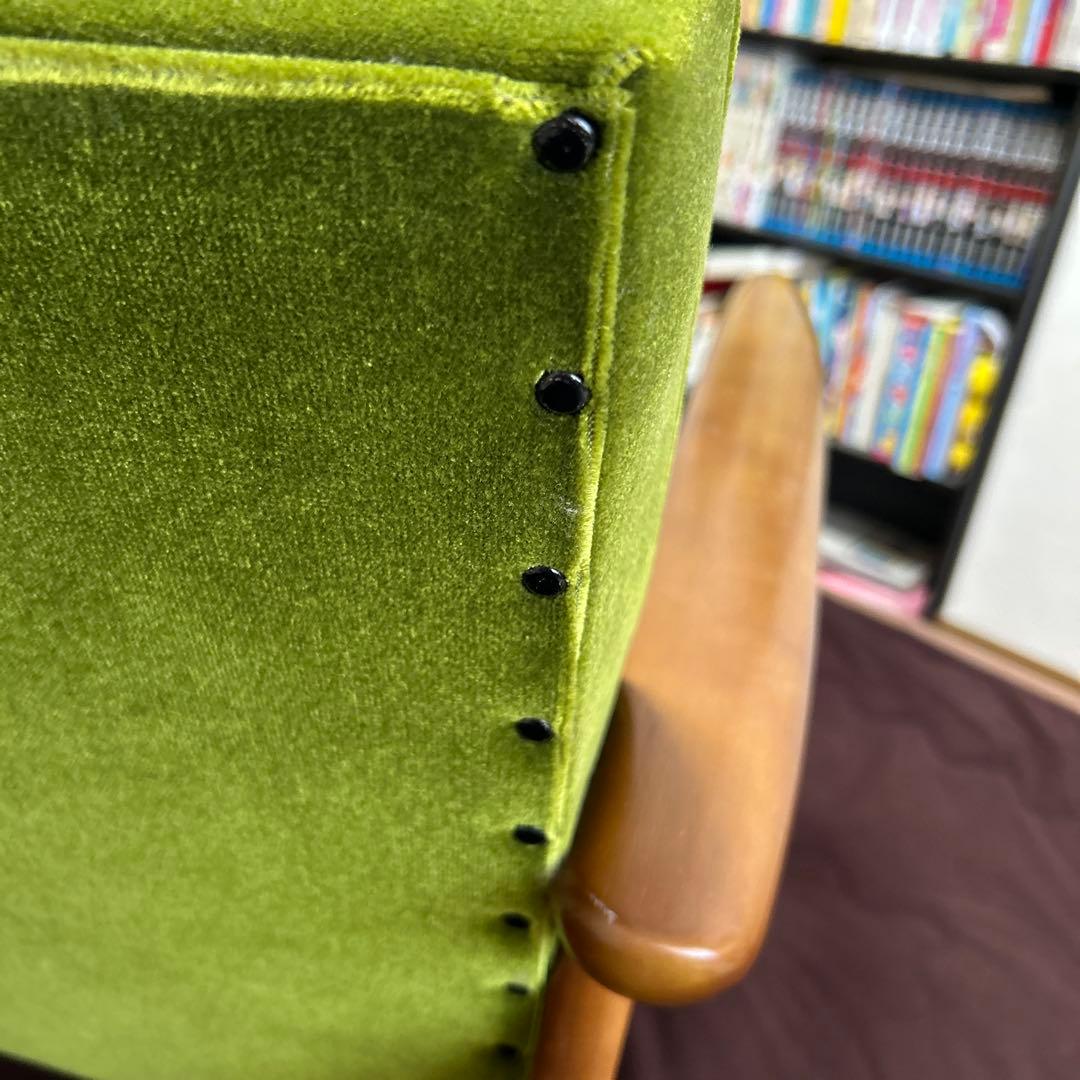 カリモク６０　Kチェア２シーターモケットグリーン