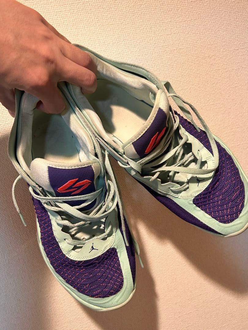 【ルカ1 】 Jordan バスケットボールシューズ ミントグリーン/パープル