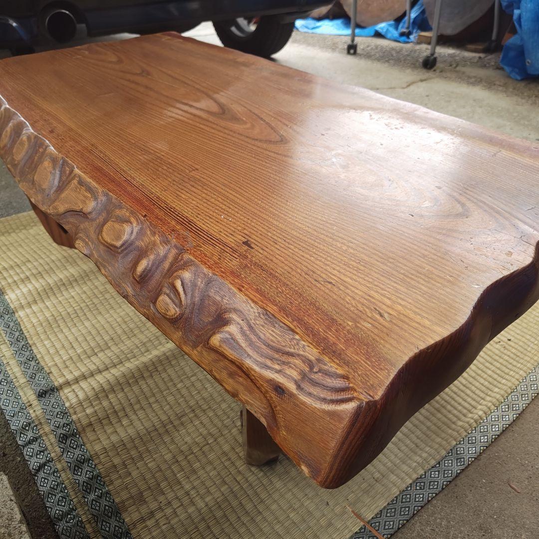 昭和レトロ　無垢材　小型座卓　ちゃぶ台　古民家　当時物