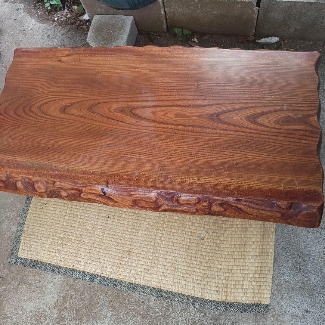 昭和レトロ　無垢材　小型座卓　ちゃぶ台　古民家　当時物