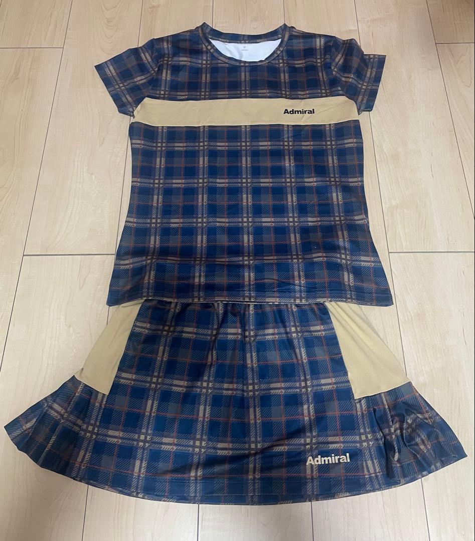 Admiral チェック柄 テニスウェア セット（Mサイズ）