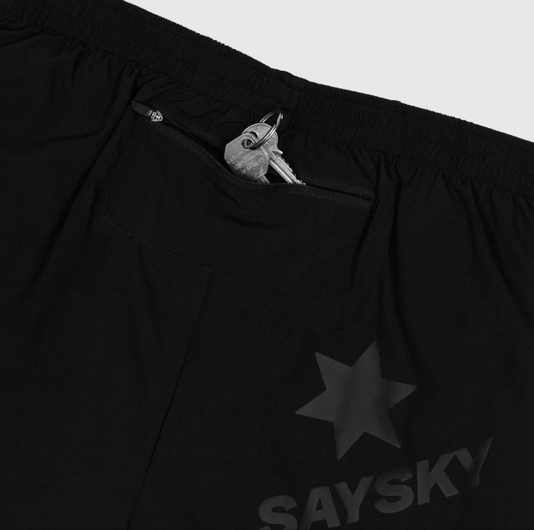 SAYSKYランニングショーツ 5INCH - BLACK Mサイズ