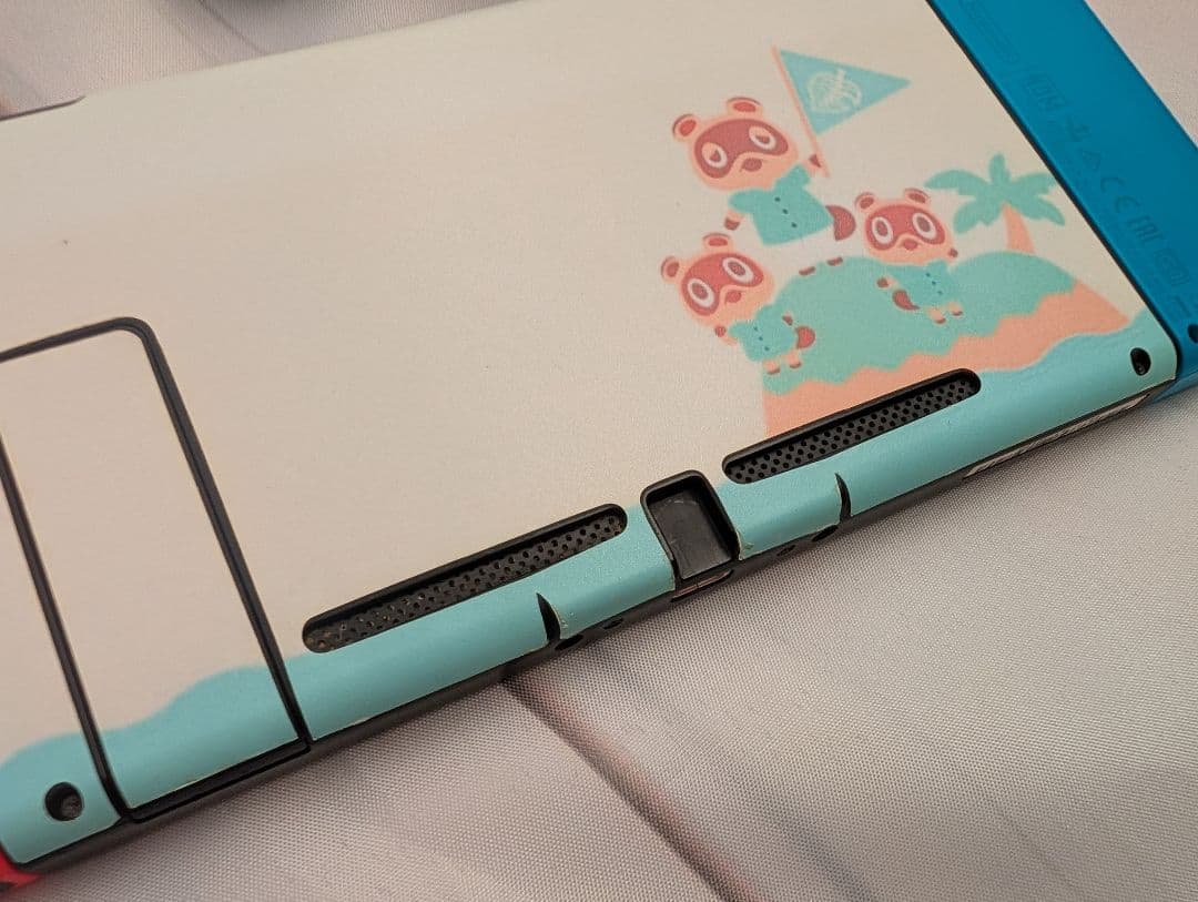 Nintendo Switch 本体 箱付き 保護シート、あつ森シール貼付済み