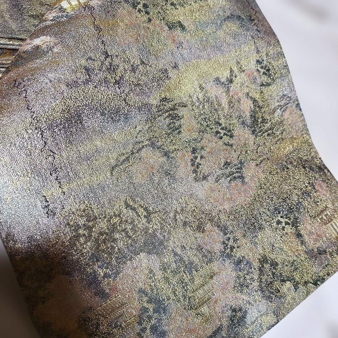 御袋帯 花歳詩季 西陣あさぎ 分析通知書あり