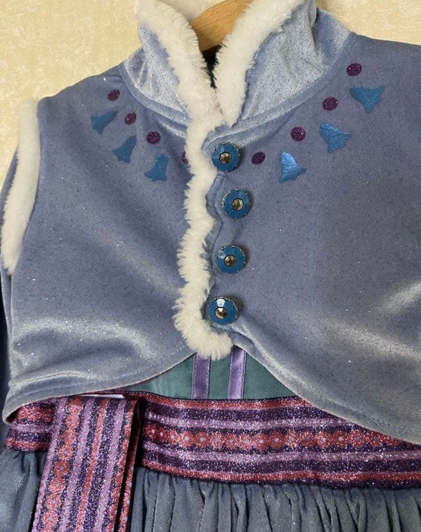 【アナ雪】希少　アナ　ドレス　ディズニー公式　110㎝　家族の思い出　クリスマス