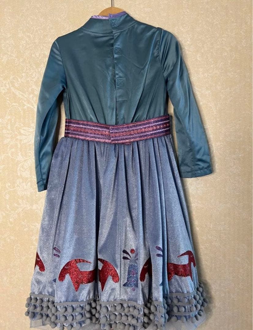 【アナ雪】希少　アナ　ドレス　ディズニー公式　110㎝　家族の思い出　クリスマス