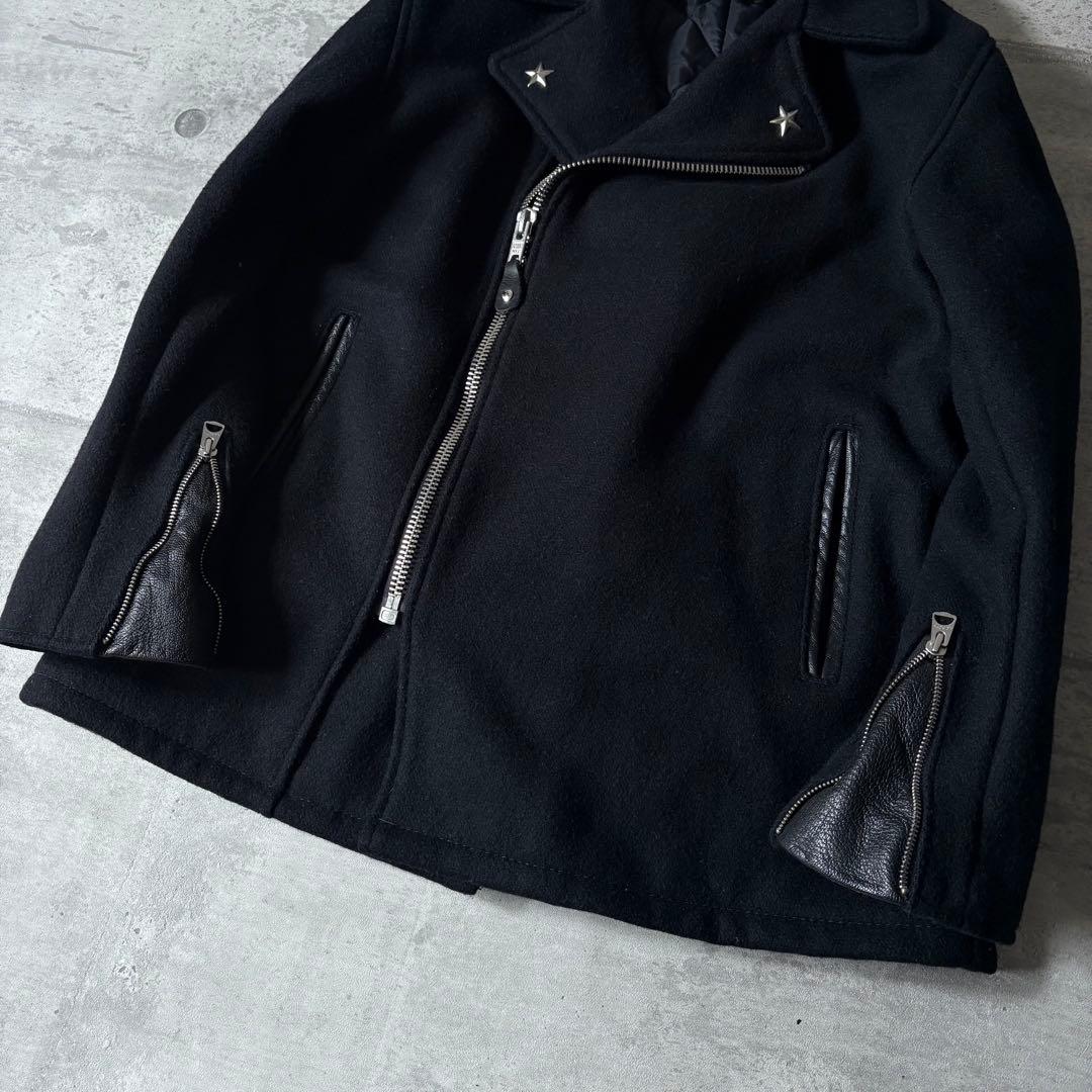 極美品 Schott ウール ライダース ピーコート ワンスター USA製 38