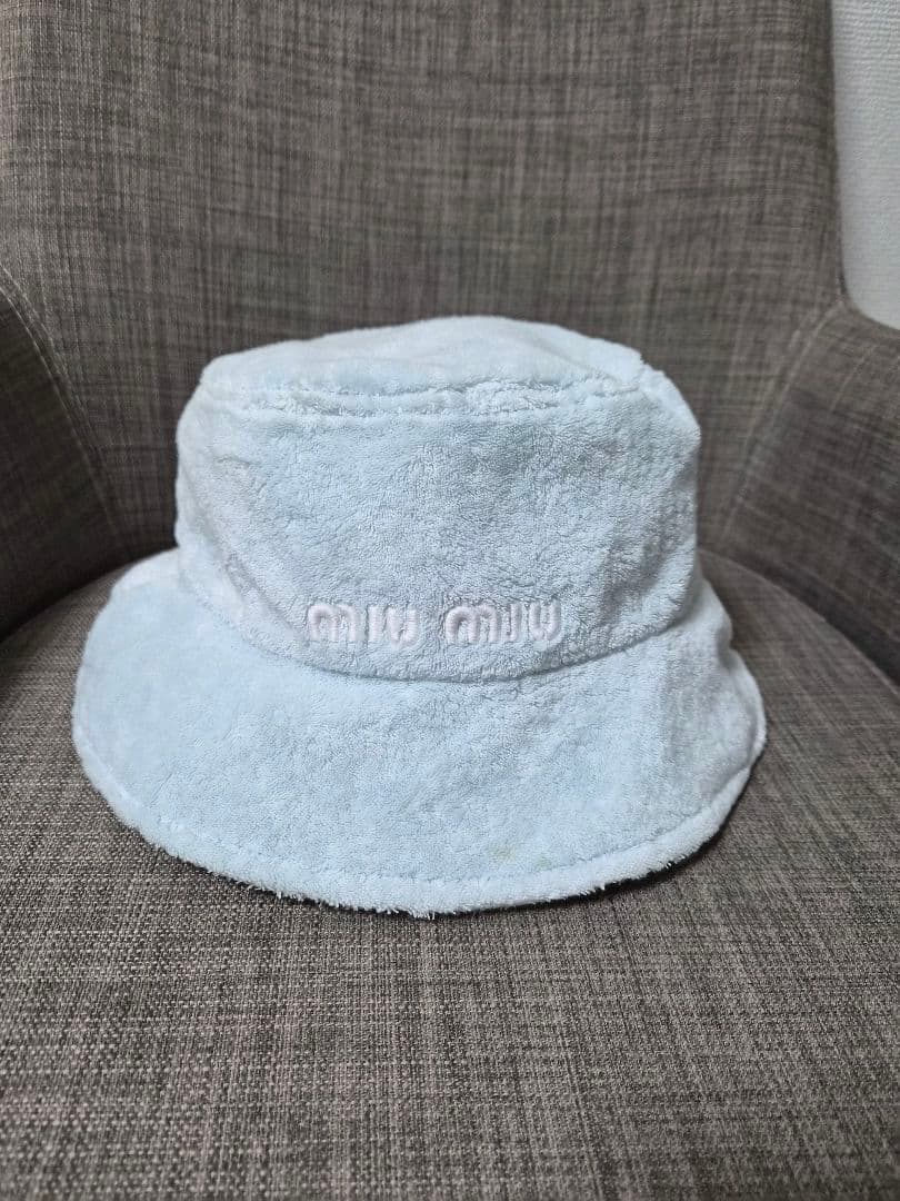 【正規品】ミュウミュウ　水色　バケットハット