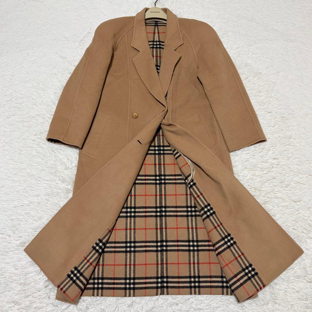バーバリーズ　ダブルフェイスコート　ノバチェック　キャメル