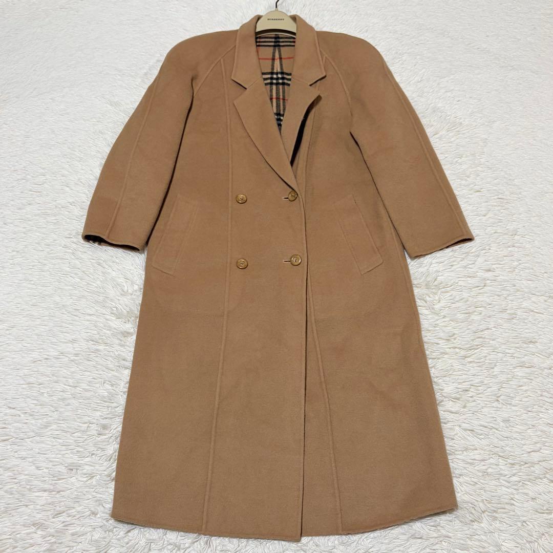 バーバリーズ　ダブルフェイスコート　ノバチェック　キャメル