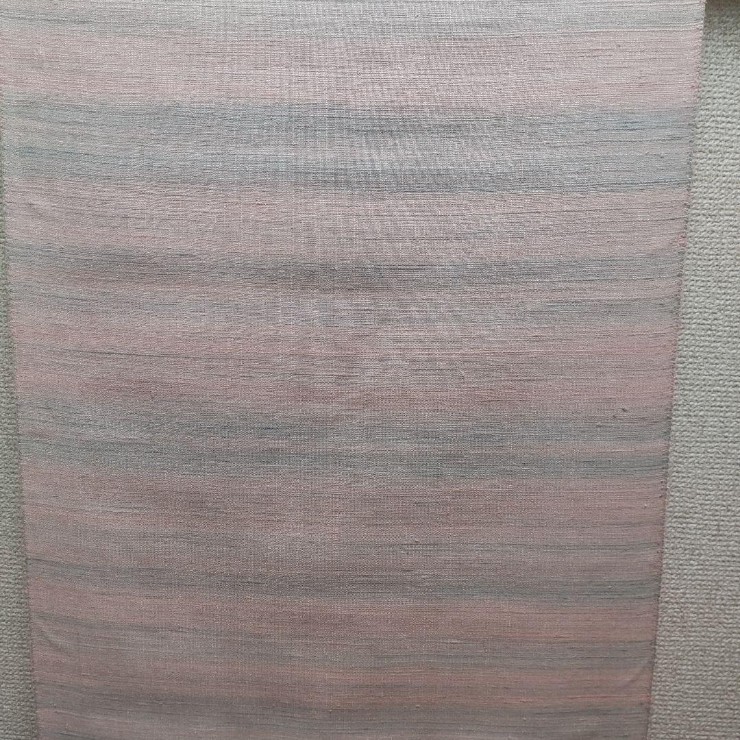 正絹　米沢　置賜紬　草木紅染紬　反物（１１８）