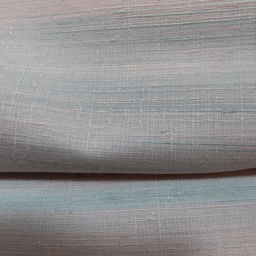 正絹　米沢　置賜紬　草木紅染紬　反物（１１８）