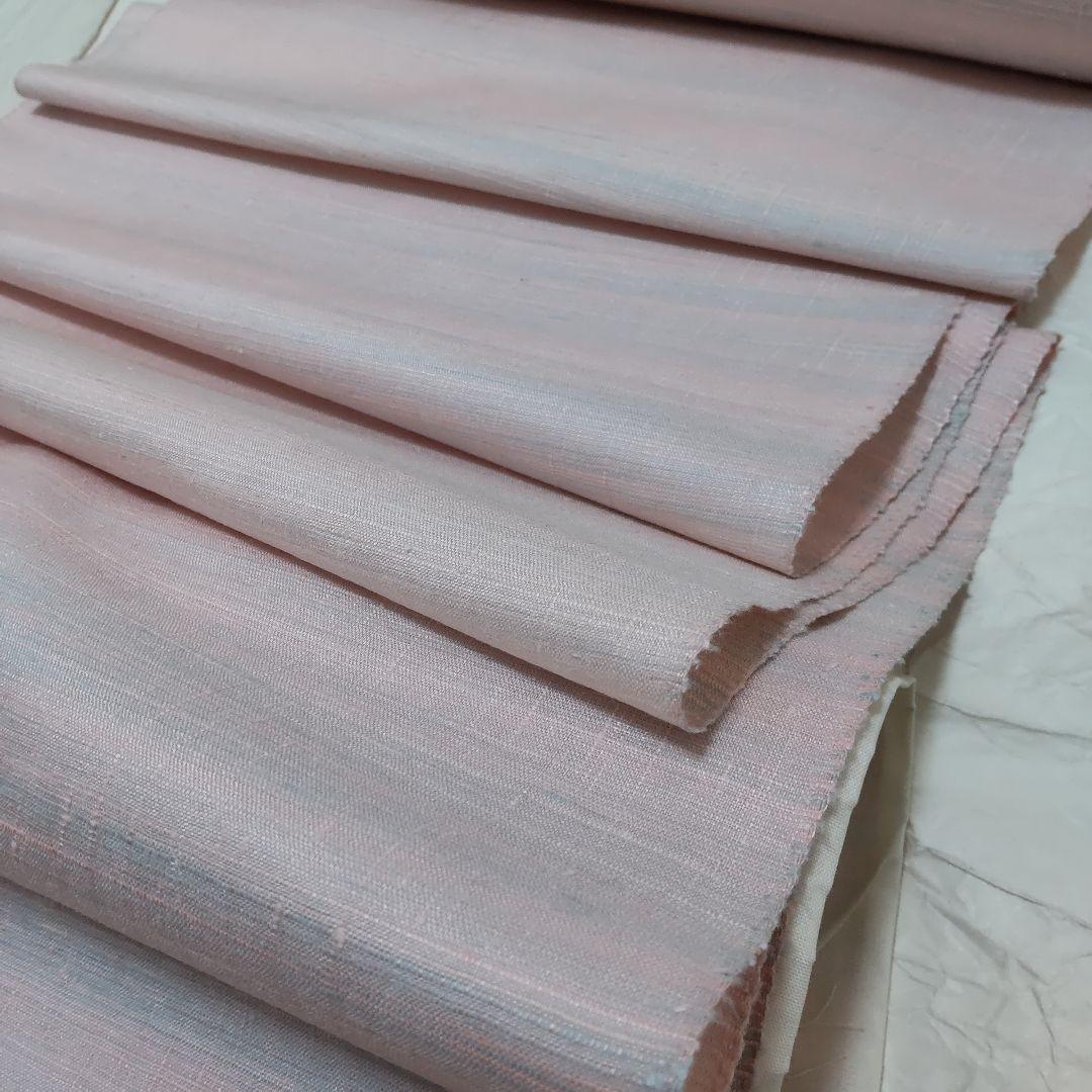 正絹　米沢　置賜紬　草木紅染紬　反物（１１８）