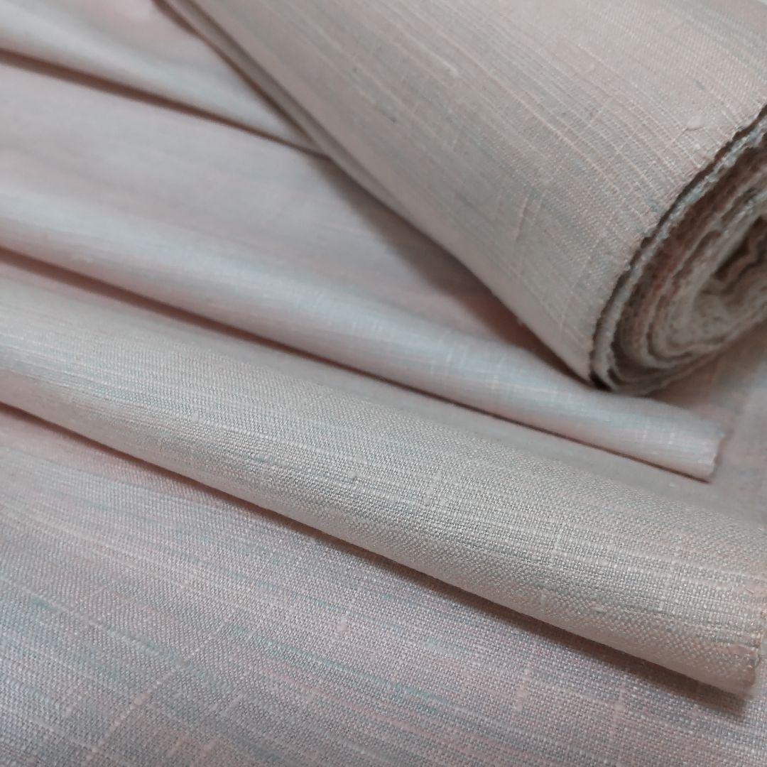 正絹　米沢　置賜紬　草木紅染紬　反物（１１８）