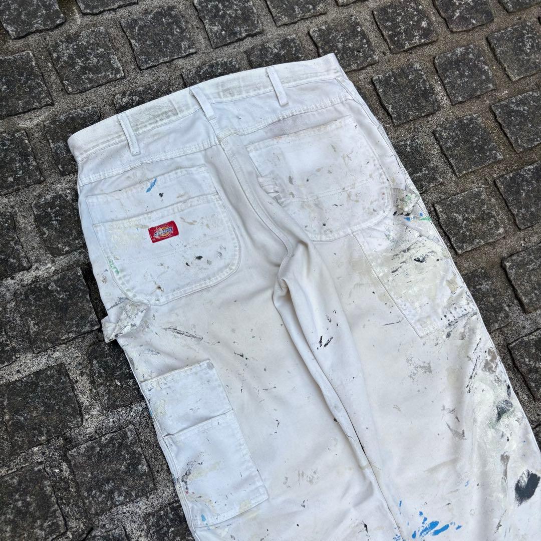 一点物 Dickies ディッキーズ 白ペインター ペンキ飛び