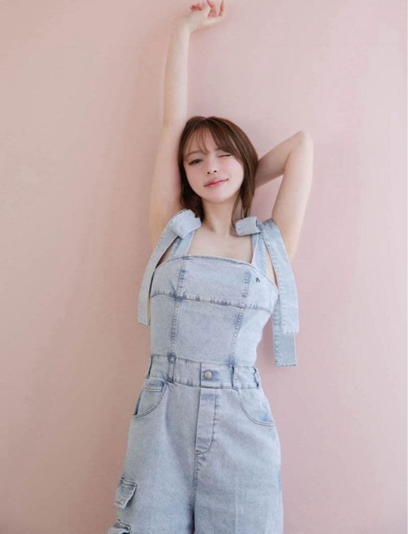 な*様 Nicola ribbon denim allinone アンドマリー