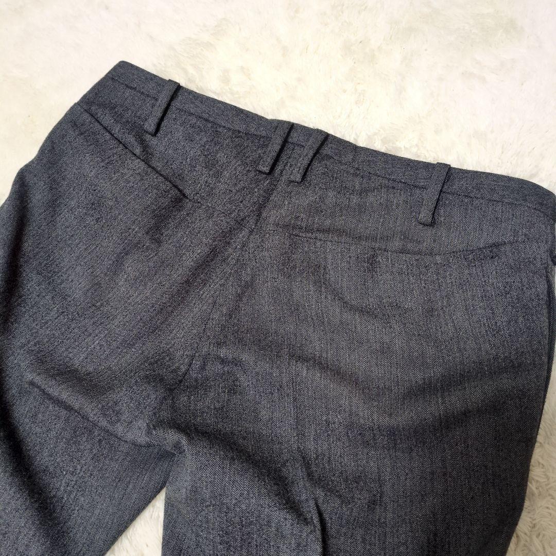 ato　アトウ　ヘリンボーン　セットアップ　総裏　ウール　グレー　46 48