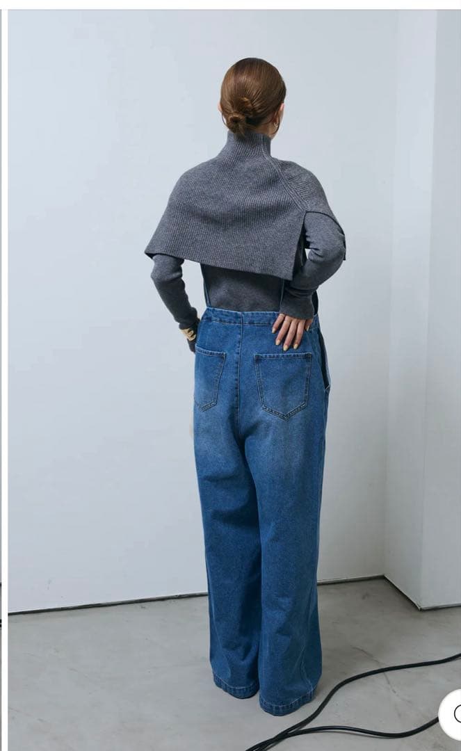 新品タグ付き　イアム　オーバーサイズデニムサロペット