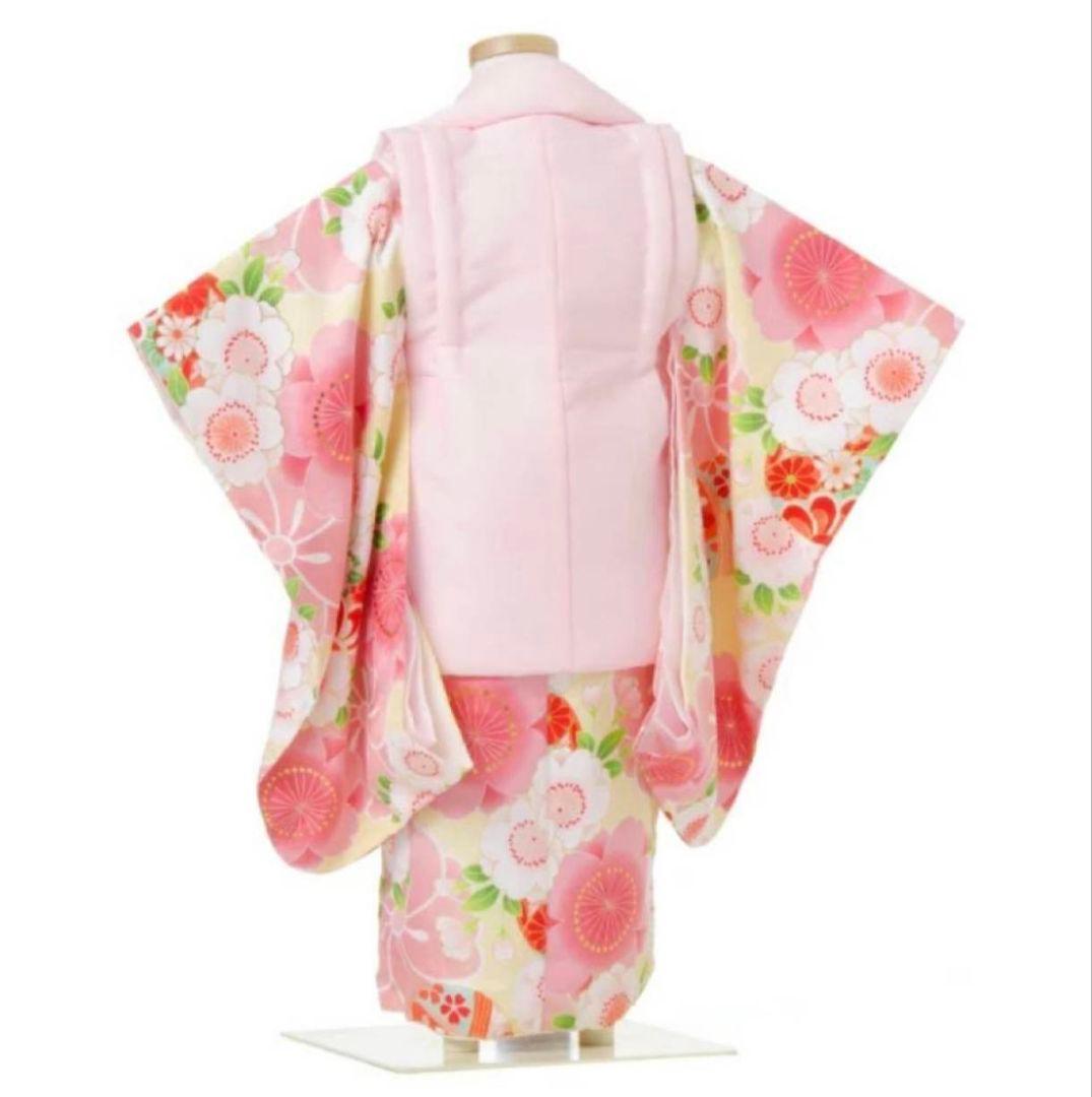 京都花ひめ　七五三　三歳　被布　着物セット 足袋 髪飾り　フルセット　女の子