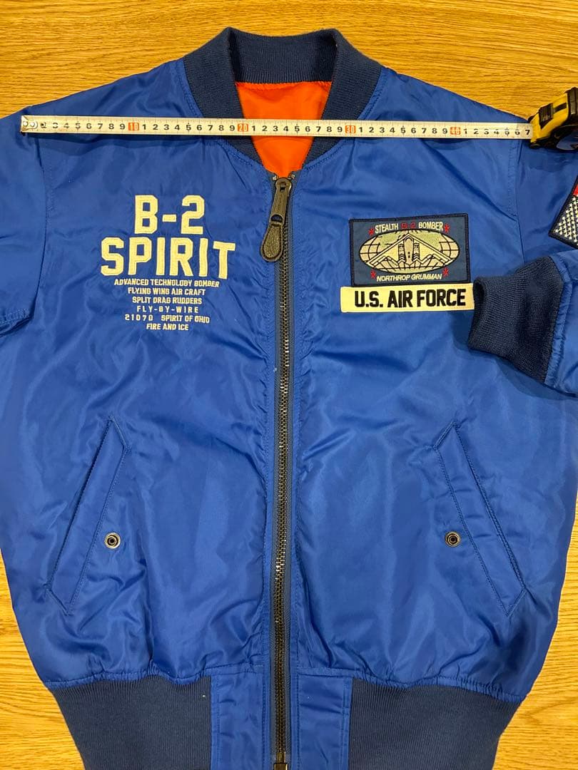 アヴィレックス　フライトジャケット　ワッペン　リバーシブル　Ｌサイズ