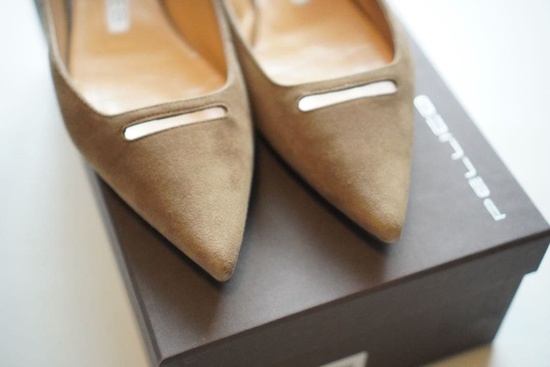 【美品】PELLICO パンプス フラット 24.5cm グレージュ