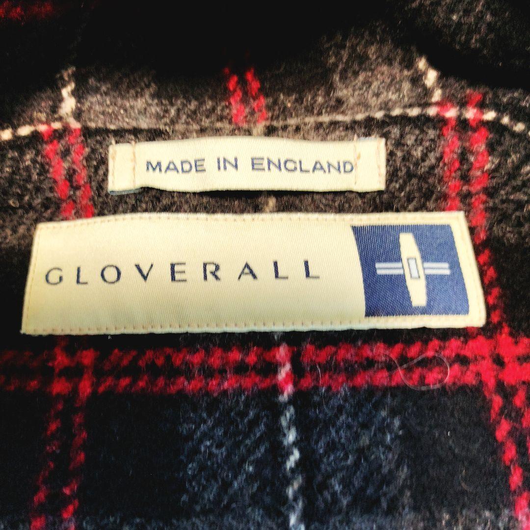 グローバーオール ダッフルコート ウール ブラック 英国製 ロング丈 肉厚 52