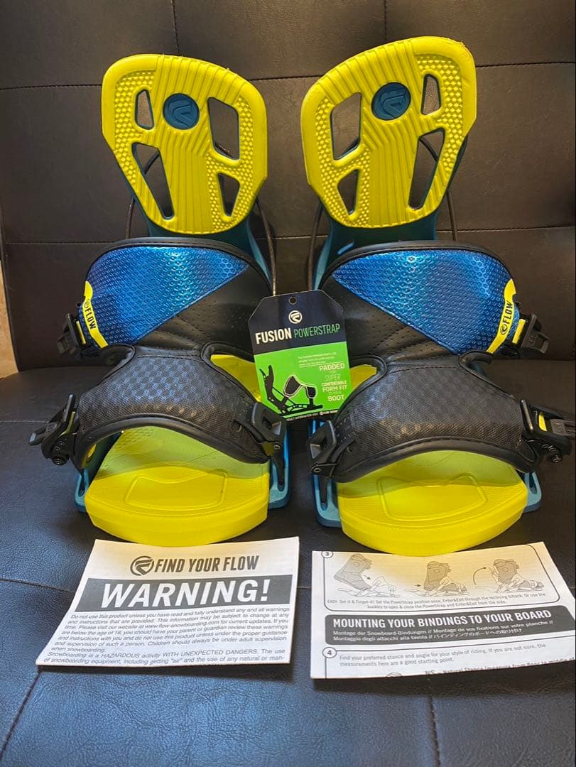 FLOW FUSE ビンディング Lサイズ 青/黄