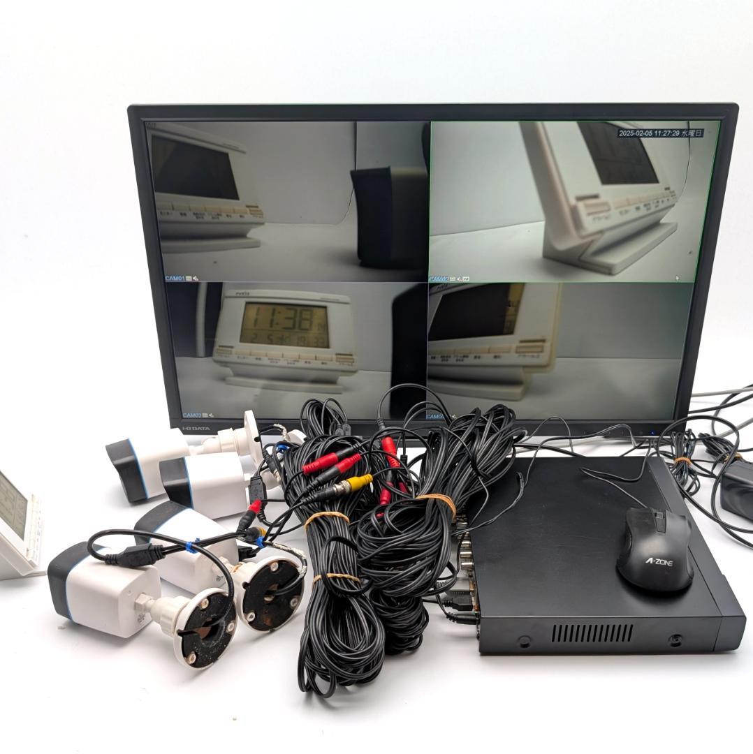 A-ZONE 130万画素 4ch HDD3TB 防犯カメラセット