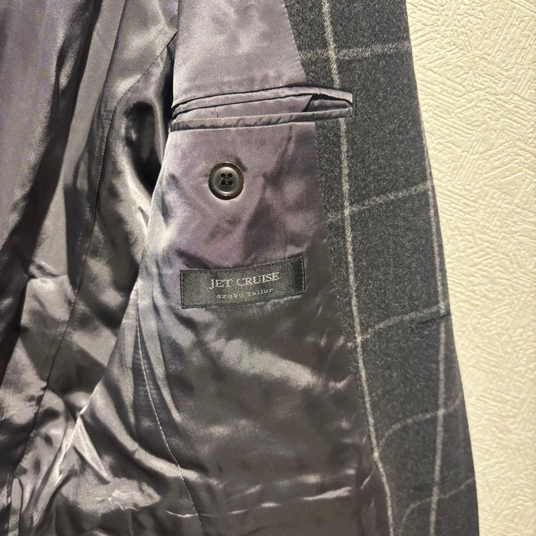 jet cruise azabu tailor グレーチェック チェスターコート