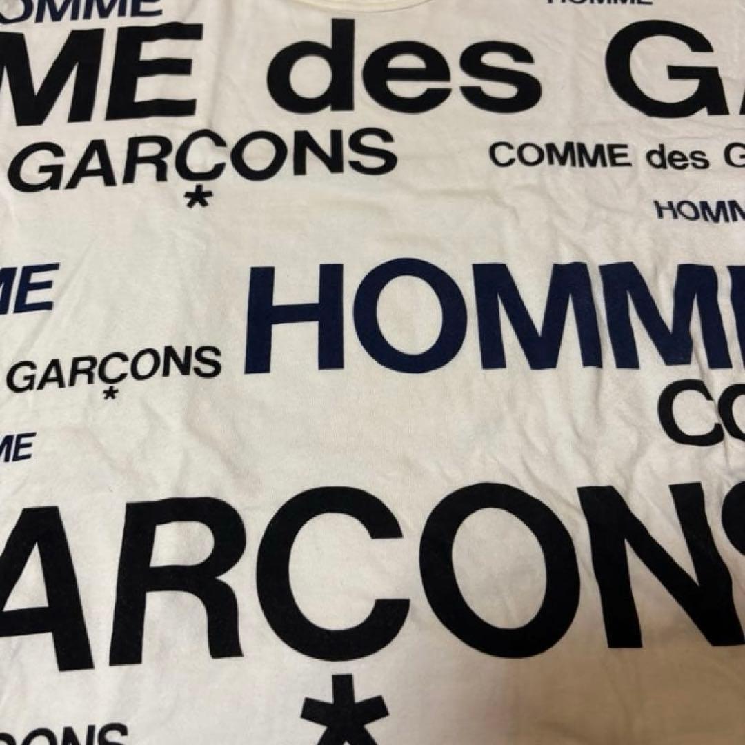 コムデギャルソンオム ロゴ Tシャツ 白 Sサイズ
