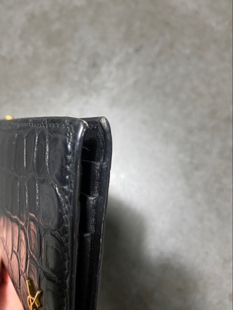 ま*こ様 YSL クロコダイルレザー マネークリップ